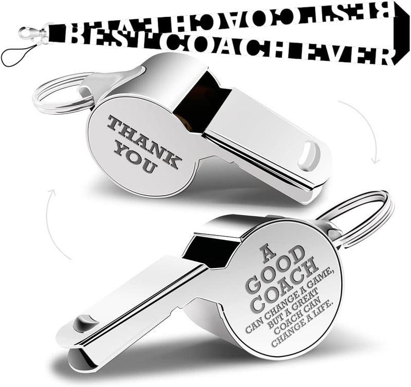 fkovcdy Initial Coach Gifts, Whistle for Coaches, Whistle Emergency, Thank You Coach Gifts, Personalized Monogram Coaches Whistle - Image 1